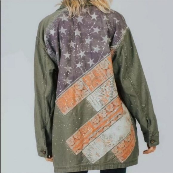 Free People Patriotic Spruce USA American Flag
Boho Patchwork Coat Jacket - Picture 4 of 7